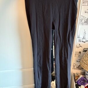 Black Alo Front Slit Flare Pants